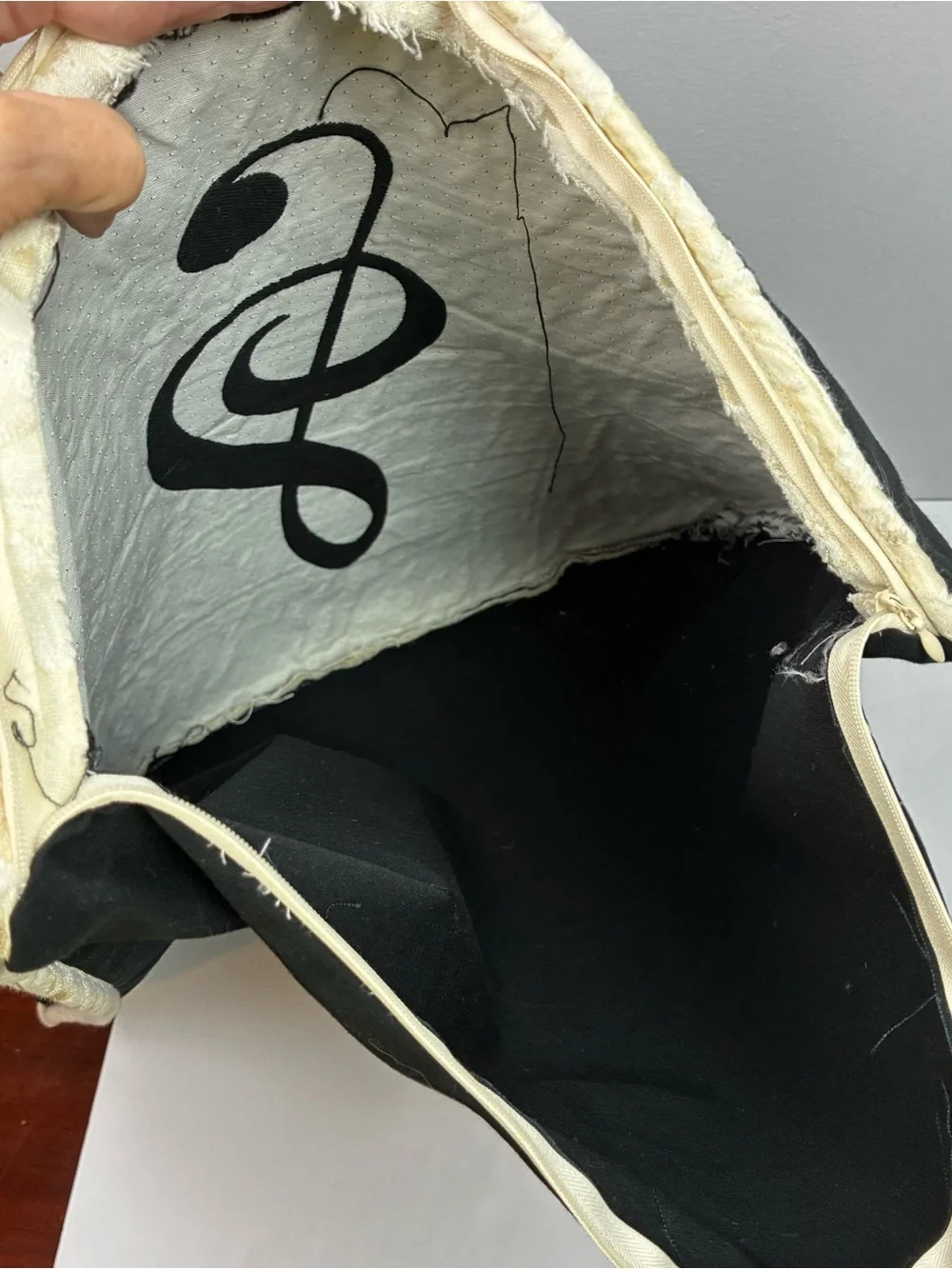 Treble Clef Musical Embroidered Throw Pillowcase